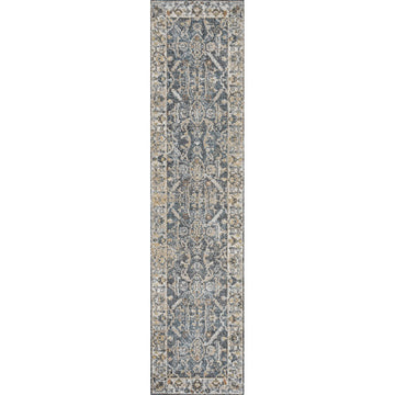 Brandy Rustic Border Low-Pile Machine-Washable Area Rug